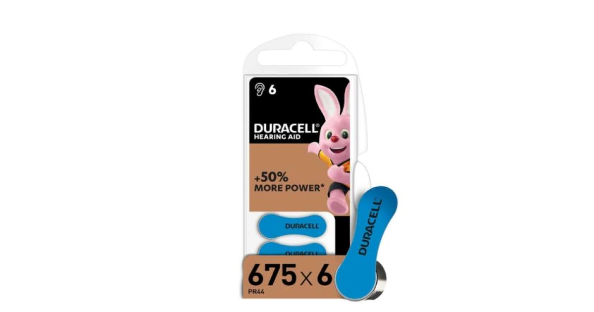 Batterie Zink Luft DURACELL ZA675 6 Stk. Hörgeräteknöpfe im Blister 33428875