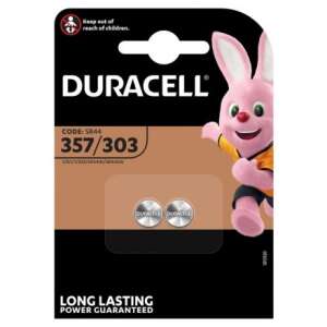 Duracell 357 / 303 / SR44 ezüst-oxid gombelem 2 db 33428897 Duracell Elemek