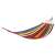 Funfit Prémium double hammock with rainbow stripes, yellow and red, angled view