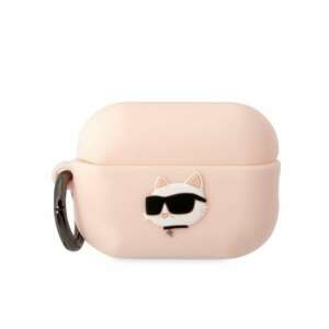 Karl Lagerfeld Silicone AirPods Pro 2 Case with Choupette Head 3D design, pink - Headset Accessory