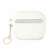 Fehér Guess szilikon tok Apple AirPods 3-hoz szív medállal