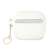 Fehér Guess szilikon tok Apple AirPods 3-hoz szív medállal