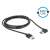 Delock 83464 EASY-USB 2.0-A apa > apa kábel, 90°-ban ívelt, fekete, 1 méter
