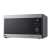 LG MH6565CPS 25L 1000W Smart Inverter Microwave Oven with Healthy Fry, Grill, Black-Stainless Steel, angled view