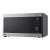 LG MH6565CPS 25L 1000W Smart Inverter Microwave Oven with Healthy Fry, Grill, Black-Stainless Steel, angled view