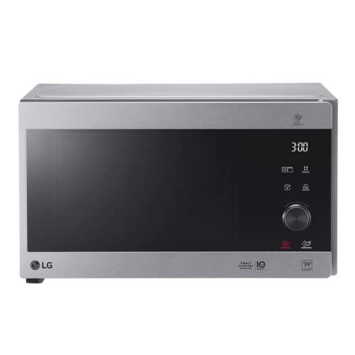 LG MH6565CPS 25L 1000W Smart Inverter Microwave Oven with Healthy Fry, Grill, Black-Stainless Steel