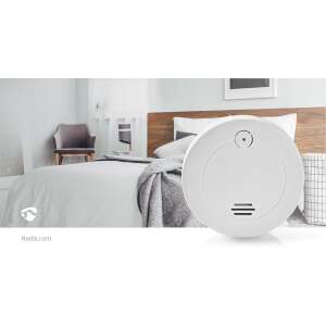 NEDIS FÜSTÉRZÉKELŐ, Füstjelző Elemes Áramellátás  Akkumulátor üzemidő: 1 év EN 14604 Teszt gombbal 85 dB  DTCTS20WT 