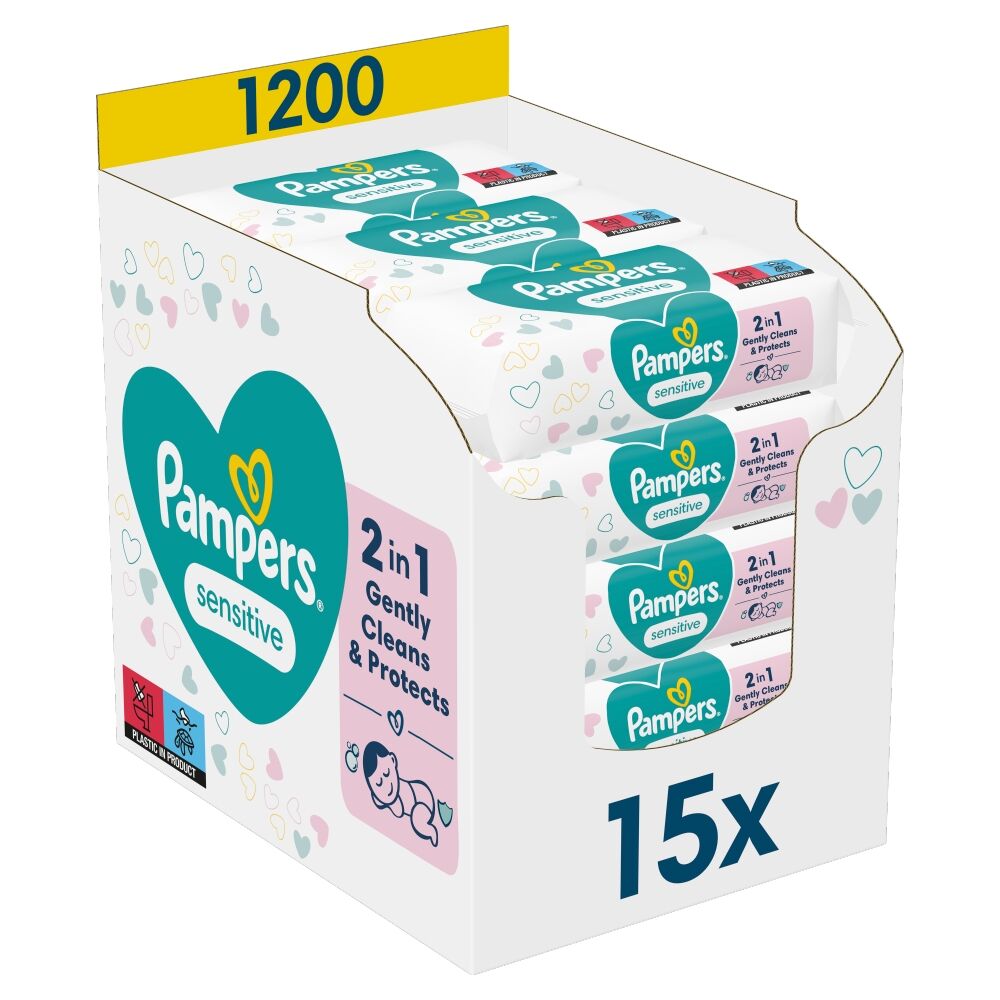 E-shop Pampers Sensitive vlhčené obrúsky 1200ks