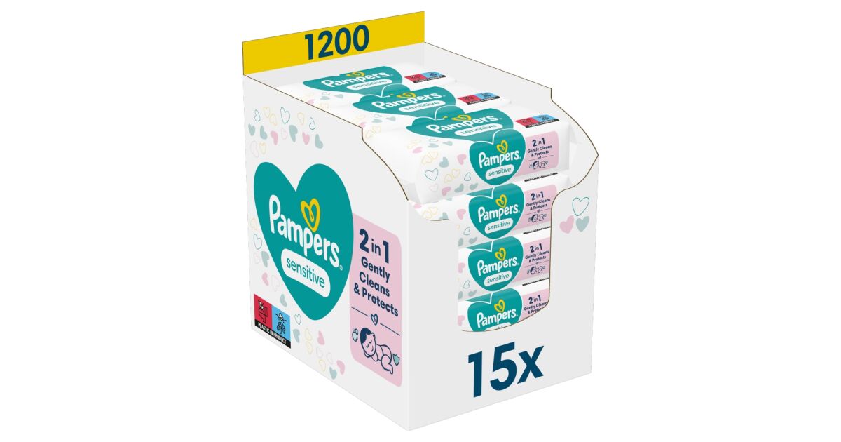 Pampers Sensitive Wipes 1200 pcs