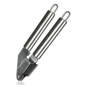 Akcent rozsdamentes acél fokhagymaprés, fokhagyma zúzó, konyhai eszköz, könnyen használható, 17x5 cm - Banquet