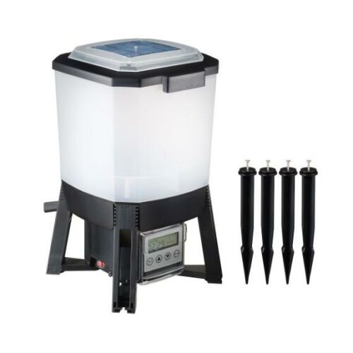 Automatischer Solar Fischfutterautomat 6L mit Pfählen, automatischer Tierfutterspender