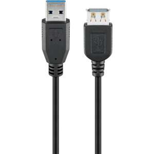 Cablu prelungitor USB 3.0 Goobay 93999, 3 metri, negru, mascul la feminin - Cabluri de date