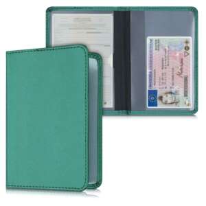 Kwmobile car document holder, green eco leather, car registration and insurance holder - Dressing Accessory