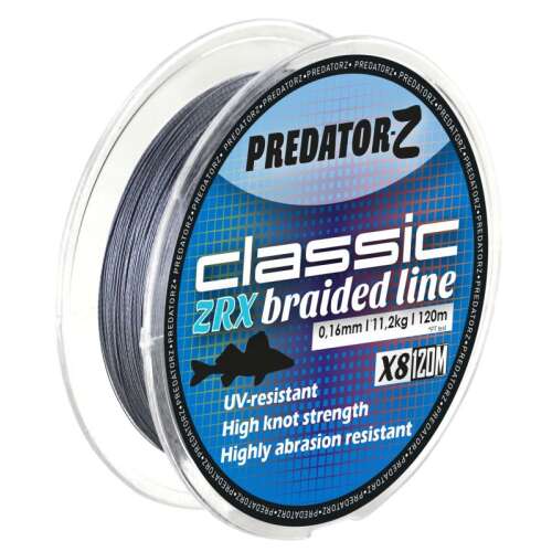 Predator-Z Classic ZRX 8 fonott zsinór, PZ Classic ZRX 8 fonott zsinór (sötét szürke),0,22mm, 21,80kg, 120m 33486649