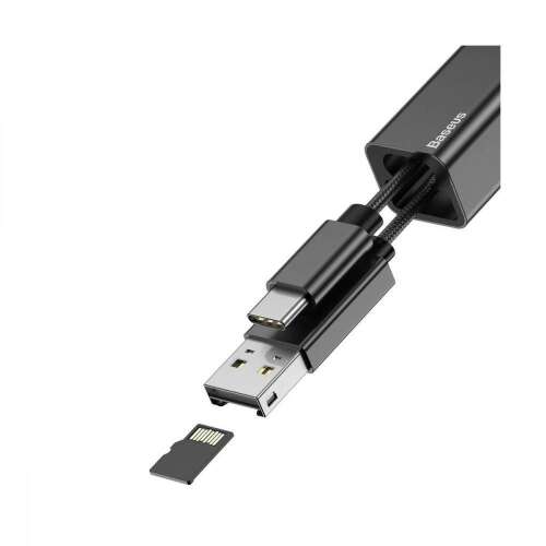 Baseus ACDKQ-HG01 Micro SD kártyaolvasó USB-C és USB-A csatlakozókkal, fekete