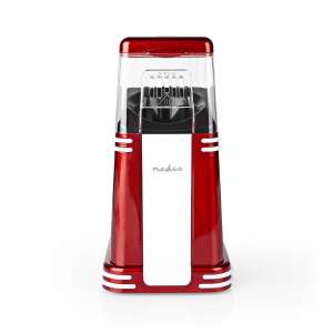 NEDIS Stílusos retro pattogatott kukorica gép Popcorn készítő 1200 W | 2 - 4 min | Fehér / Piros FCPC100RD