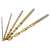Set of 4 drill bits, titanium coated, for drilling wood, metal, plastic, and aluminum