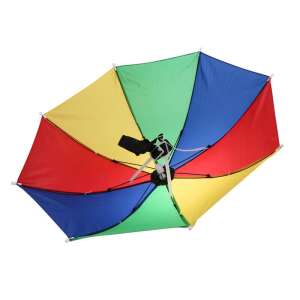 Pălărie umbrelă colorată, pălărie umbrelă cu curcubeu, umbrelă de cap, umbrelă fără mâini, pălărie de ploaie, pălărie de soare, pălărie de pescuit - Umbrele