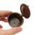 Reusable coffee capsule for Nescafe Dolce Gusto machines, brown, open, with lid