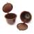 Reusable coffee capsules for Nescafe Dolce Gusto machines, set of 2, brown, open, with lid