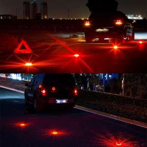 Car emergency warning lights, roadside safety beacon, visible from 500 meters, 9 flashing modes, 15 LED lights, waterproof, magnetic, for roadside assistance, breakdown, accidents - Emergency tool kit
