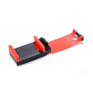 Universal steering wheel phone holder, red, for smartphones, car mount - Car Phone Holder
