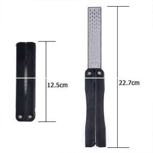 Diamond knife sharpener, folding, 400 and 600 grit, for kitchen and garden tools - Knife Sharpener
