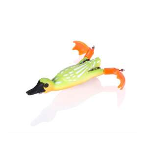 Green and orange duck fishing lure, silicone duck lure, fishing bait, duck bait - Soft Bait & Twister