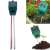 Analog soil pH and moisture meter, green, with probes, for measuring soil moisture and pH levels