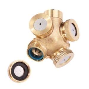 Brass misting nozzle, 4-way sprinkler head, garden irrigation system - Sprinkler Head