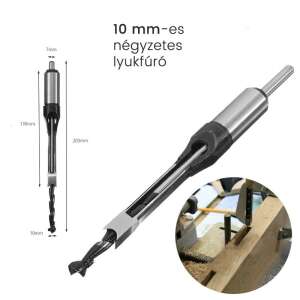 Bormă de găurire pătrată de 10 mm, pentru găurirea găurilor pătrate în lemn - Accesorii pentru unelte