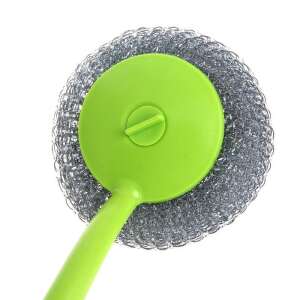 Hosszú nyeles drótkefe cserélhető fejjel, ideális edények, lábosok és serpenyők tisztításához - Drótkefe