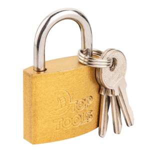Top Tools 30mm Brass Padlock with 3 Keys - Padlock
