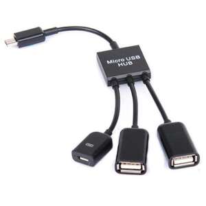 3 în 1 Micro USB HUB DUBLU USB 2.0 OTG ADAPTER 51331486 - Cabluri și accesorii