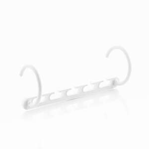 Space saving hanger, white, 5 hook, for closet organization, clothes hanger organizer, maximize closet space - Hanger and Hook