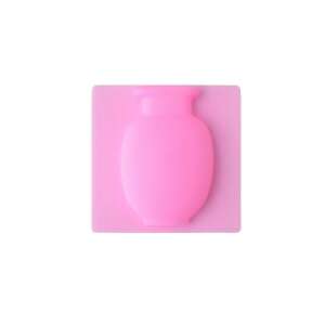 Pink self-adhesive silicone wall vase - Vase