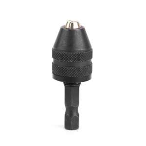 6.35mm Drill Chuck for Screwdriver, Black, 4.5mm Capacity - Drill and Screwdriver Accessory