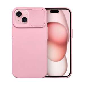 Slide iPhone 15 kameravédős szilikon tok, rózsaszín 92038897 