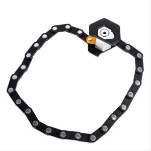 Folding bike lock with chain, black, secure your bike - Bicycle Lock