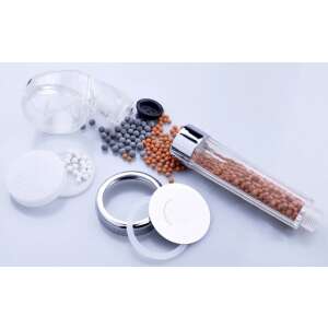 Shower head with mineral balls for water filtration - Shower head