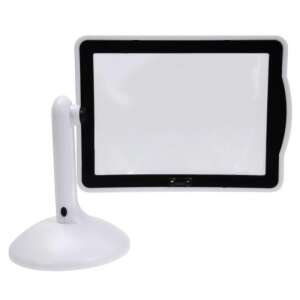 Lupe mit Licht, weiß, vor weißem Hintergrund - Bürobedarf