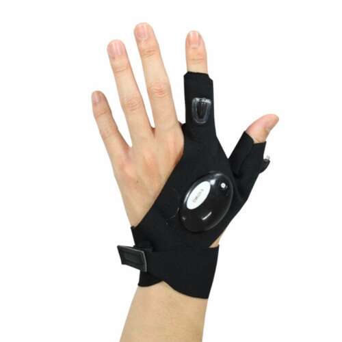 LED fingertip gloves for working in the dark