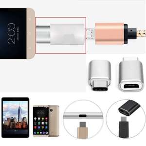 Micro USB to USB-C adapter, converter, for charging and data transfer, compatible with most devices - USB Adapter