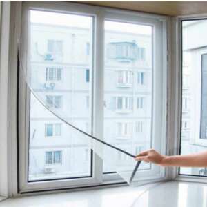 Self-adhesive window mosquito net, 150x200cm, white, easy installation, keeps insects out - Safety