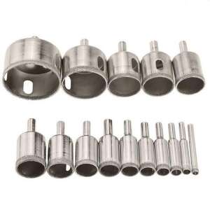 15 piece diamond drill bit set for tile, ceramic, and glass - Construction & Renovation