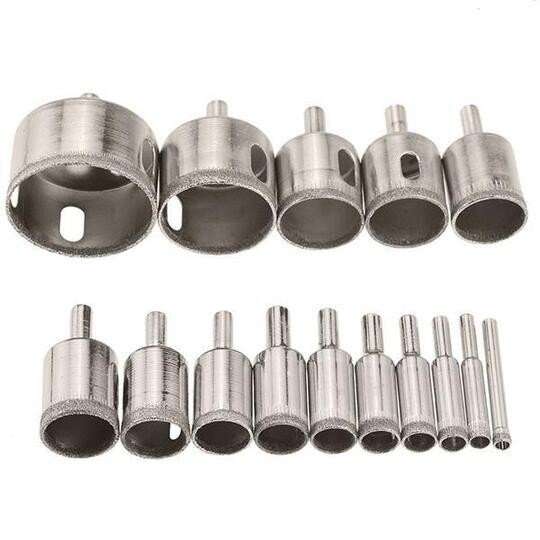 Csempe és Kerámiafúró, Gyémántfúró Szett, 15db