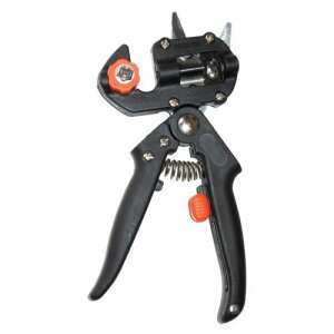 Oltóolló gyümölcsfákhoz, fekete narancssárga markolattal, fehér alapon - Kerti olló és kés