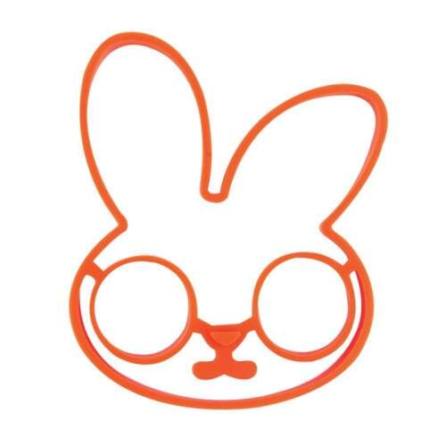 Pomarančová silikónová forma na vajcia v tvare zajačika