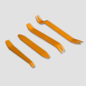 Set de scule pentru demontarea tablourilor de bord auto, 4 bucăți, portocaliu, plastic, pentru demontarea panourilor interioare ale mașinii fără zgârieturi - Seturi scule și Scari