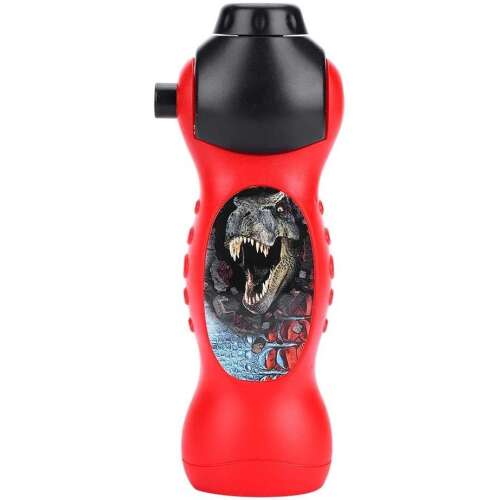 Červený projektor dinosaurov, premietne 24 rôznych obrázkov dinosaurov na stenu